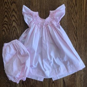 Baby Sen Pink Smocked Dress